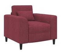 vidaXL Fauteuil Bordeaux Tissu, Fauteuil Moderne, Assise Confortable pour Chambre, Salon, Coussin en Mousse pour Un déco stylé