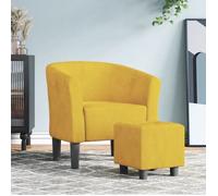 vidaXL Fauteuil cabriolet 356456 avec repose-pied, accoudoirs, dossier et siège rembourré