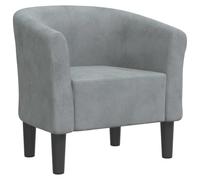 vidaXL Fauteuil Cabriolet, Chaise avec Accoudoirs, Canapé avec Dossier, Siège Rembourré, Meuble de Salon Chambre Bureau, Gris Foncé Velours