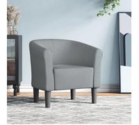 vidaXL Fauteuil Cabriolet, Chaise avec Accoudoirs, Canapé avec Dossier, Siège Rembourré, Meuble de Salon Chambre Bureau, Gris Clair Tissu