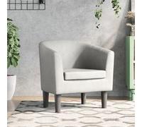 vidaXL Fauteuil Cabriolet, Chaise de Relaxation, Siège avec Dossier et Accoudoirs, Canapé de Bureau Salon Chambre à Coucher, Blanc Similicuir