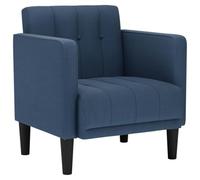 vidaXL Fauteuil canapé avec accoudoirs Tissu Bleu 53 cm