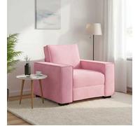vidaXL Fauteuil canapé rose 100x78x84 cm velours 4105003