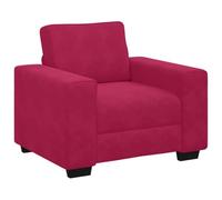 vidaXL Fauteuil canapé Rouge Bordeaux 100x77x82 cm Velours