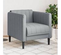 vidaXL Fauteuil gris clair tissu372595 Gris G