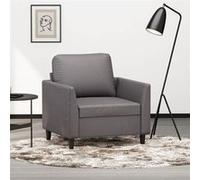 vidaXL Fauteuil, Chaise de Relaxation avec Coussin, Siège avec Accoudoirs et Dossier, Fauteuil TV de Salon, Moderne, Gris 359325 Gris G