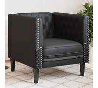 Vidaxl Fauteuil Chesterfield - Noir
