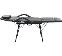 vidaXL Fauteuil cosmétique portable similicuir 185x78x76 cm noir