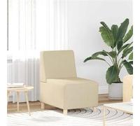 vidaXL Fauteuil crème 55 cm tissu