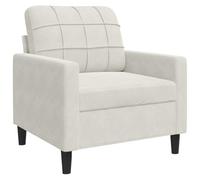 vidaXL Fauteuil – Velours crème – 60 cm