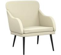 vidaXL Fauteuil Crème 63x76x80 cm Similicuir G