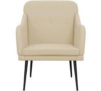vidaXL Fauteuil Crème 63x76x80 cm Tissu G