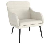 vidaXL Fauteuil Crème 63x76x80 cm Velours