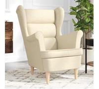 vidaXL Fauteuil crème 74x84x100 cm tissu, fauteuil relax, fauteuil de salon, chaise de chambre à coucher, chaise longue, 4016902