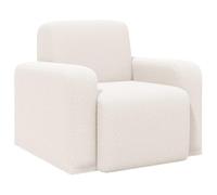 vidaXL Fauteuil Crème Bou auteuil Moderne d'intérieur, Confort baleiné, élégant pour se détendre, mobilier Chic, Design stylé