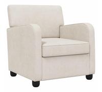 vidaXL Fauteuil Crème Chenille