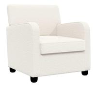 vidaXL Fauteuil Crème Fausse Laine d'agneau