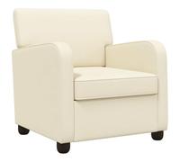 vidaXL Fauteuil Crème Velours