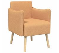 vidaXL Fauteuil d'appoint Beige Bouclé