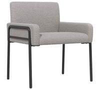 vidaXL Fauteuil d'appoint Gris Clair Bouclé