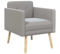 vidaXL Fauteuil d'appoint Gris Clair Velours