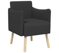 vidaXL Fauteuil d'appoint bouclé gris foncé avec accoudoirs