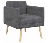 vidaXL Fauteuil d'appoint Gris foncé Tissu Chenille