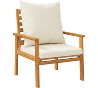 vidaXL Fauteuil de jardin 2 pièces avec coussin en bois massif d'acacia