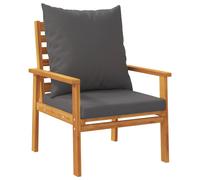 vidaXL Fauteuil de jardin 2 pièces avec coussin en bois massif d'acacia