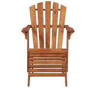 vidaXL Fauteuil de jardin Adirondack avec repose-pieds Acacia massif