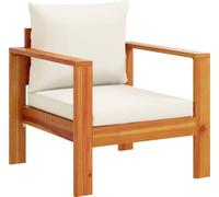 vidaXL Fauteuil de jardin avec coussin en bois massif d'acacia