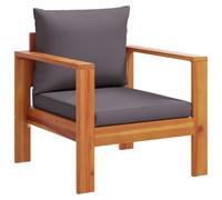 vidaXL Fauteuil de jardin avec coussin en bois massif d'acacia