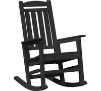 vidaXL Fauteuil à bascule de jardin Noir 92 x 70 x 108 cm HDPE
