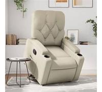 vidaXL Fauteuil inclinable - Crème Similicuir