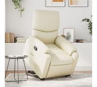 vidaXL Fauteuil de relaxation inclinable similicuir crème Crème G