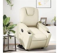 vidaXL Fauteuil inclinable – dossier et repose‑pied réglables – Crème similicuir