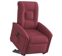 vidaXL Fauteuil releveur électrique inclinable Tissu Rouge bordeaux pour personnes âgées