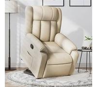 vidaXL Fauteuil de relaxation inclinable tissu crème Beige G