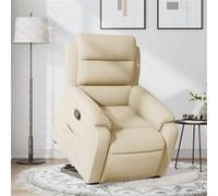 vidaXL Fauteuil de relaxation inclinable tissu crème Crème G
