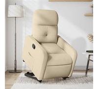 vidaXL Fauteuil de relaxation inclinable tissu crème Crème G