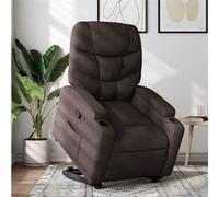 vidaXL Fauteuil de relaxation inclinable tissu marron foncé Marron G