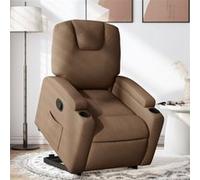vidaXL Fauteuil de relaxation inclinable tissu marron Marron G
