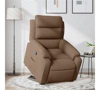 Fauteuil de relaxation inclinable tissu marron