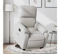 vidaXL Fauteuil de relaxation inclinable tissu microfibre gris clair Gris G