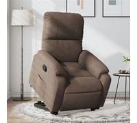 vidaXL Fauteuil de relaxation inclinable tissu microfibre marron Marron G