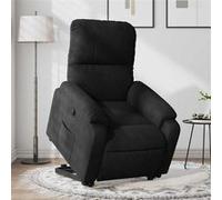 vidaXL Fauteuil de relaxation inclinable tissu microfibrenoir Noir G