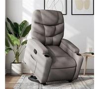 vidaXL Fauteuil de relaxation inclinable tissu taupe Gris G
