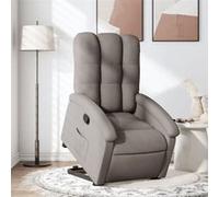vidaXL Fauteuil de relaxation inclinable tissu taupe Gris G