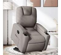 vidaXL Fauteuil de relaxation inclinable tissu taupe Gris G