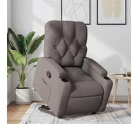 vidaXL Fauteuil de relaxation inclinable tissu taupe Gris G